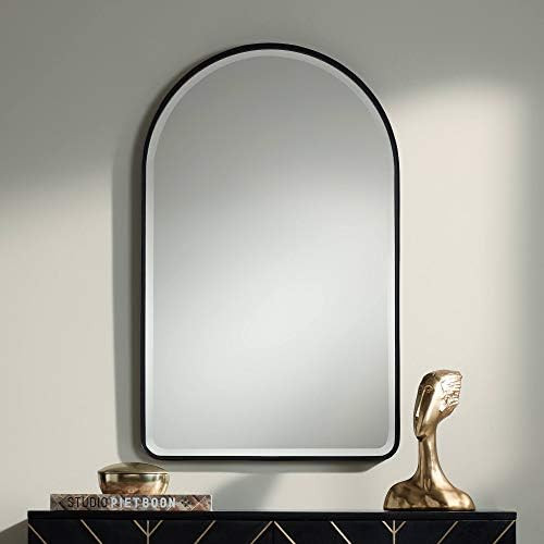 Amazon.com: Uttermost Clara Matte Black 24" x 39" Arch Top Mirror : Home & Kitchen | Amazon (US)