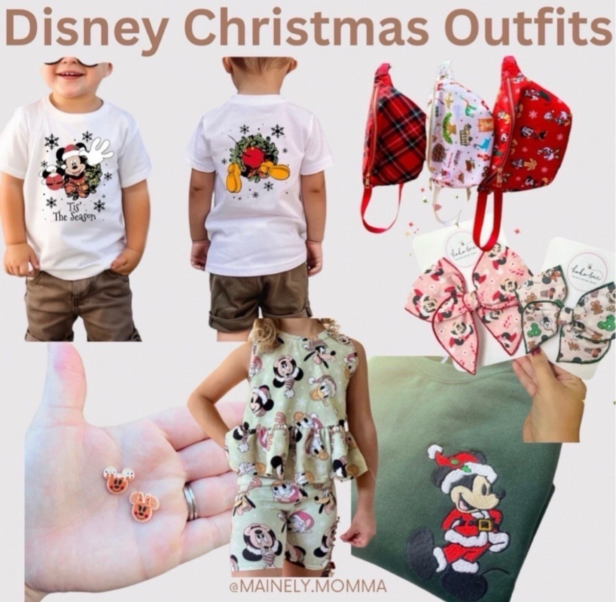 Disney magic meets Christmas cozy! 🎄✨
Rounded up the cutest holiday outfits and accessories for your little ones—perfect for park days, photos, or just being adorable at home. Mickey tees, festive sets, bows, masks, and tiny accessories that make the season even sweeter. 🐭🎁

Everything is linked in my LTK so you can grab your favorites before they sell out!
Tap to shop + save for your holiday outfit inspo. ❤️💚

#LTKGiftGuide #LTKmomlife #LTKHoliday