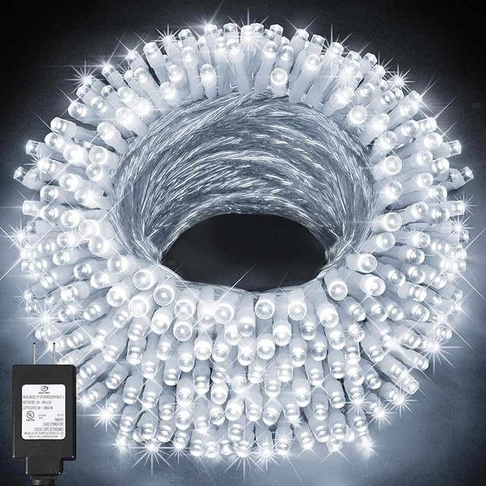 KNONEW 197FT 500 LED Christmas Lights Outdoor String Lights 8 Modes & Memory Fairy Light Plug in ... | Amazon (US)