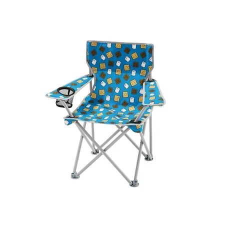 Ozark Trail Kids Folding Quad Camp Chair, Blue Smores | Walmart (US)