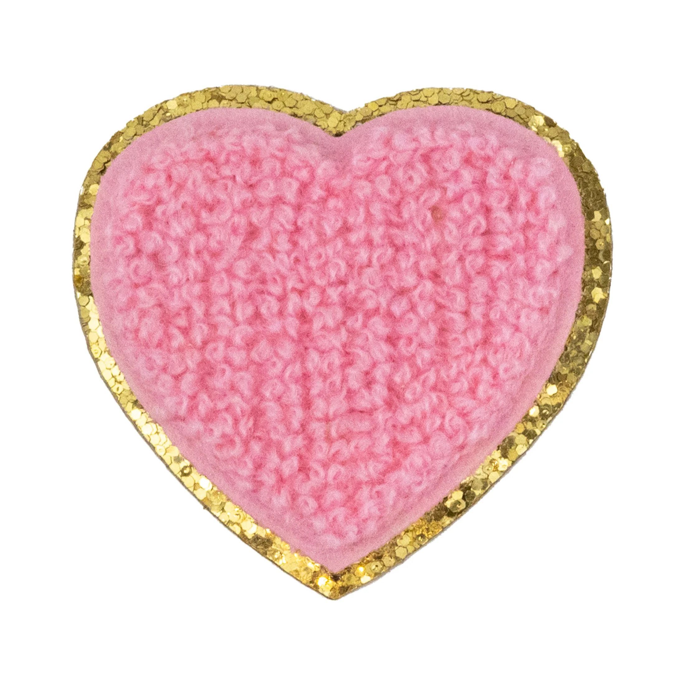 Hello Hobby Chenille Heart Pink Patch | Walmart (US)