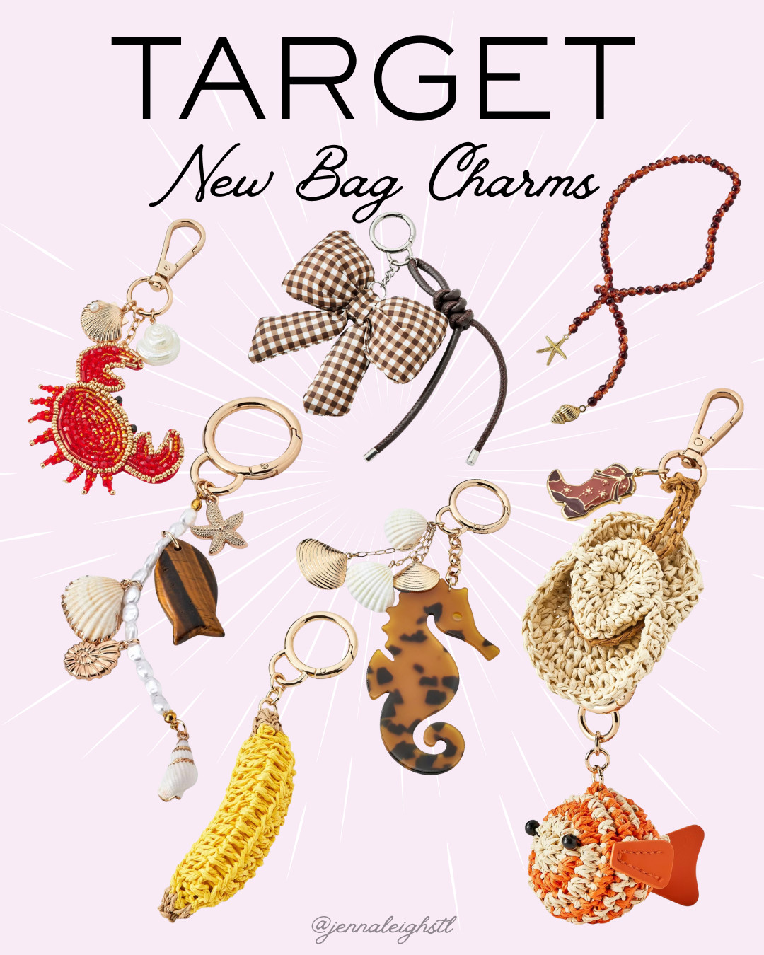 Loving all the fun bag charm finds at Target right now. These little accessories instantly make your bags feel more trendy and styled. 

 #LTKSeasonal #LTKMidsize #LTKTravel