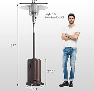 LAUSAINT HOME 46000 BTU Patio Heater for Outdoor Use, Rapid Heating Floorstanding Heater for Pati... | Amazon (US)
