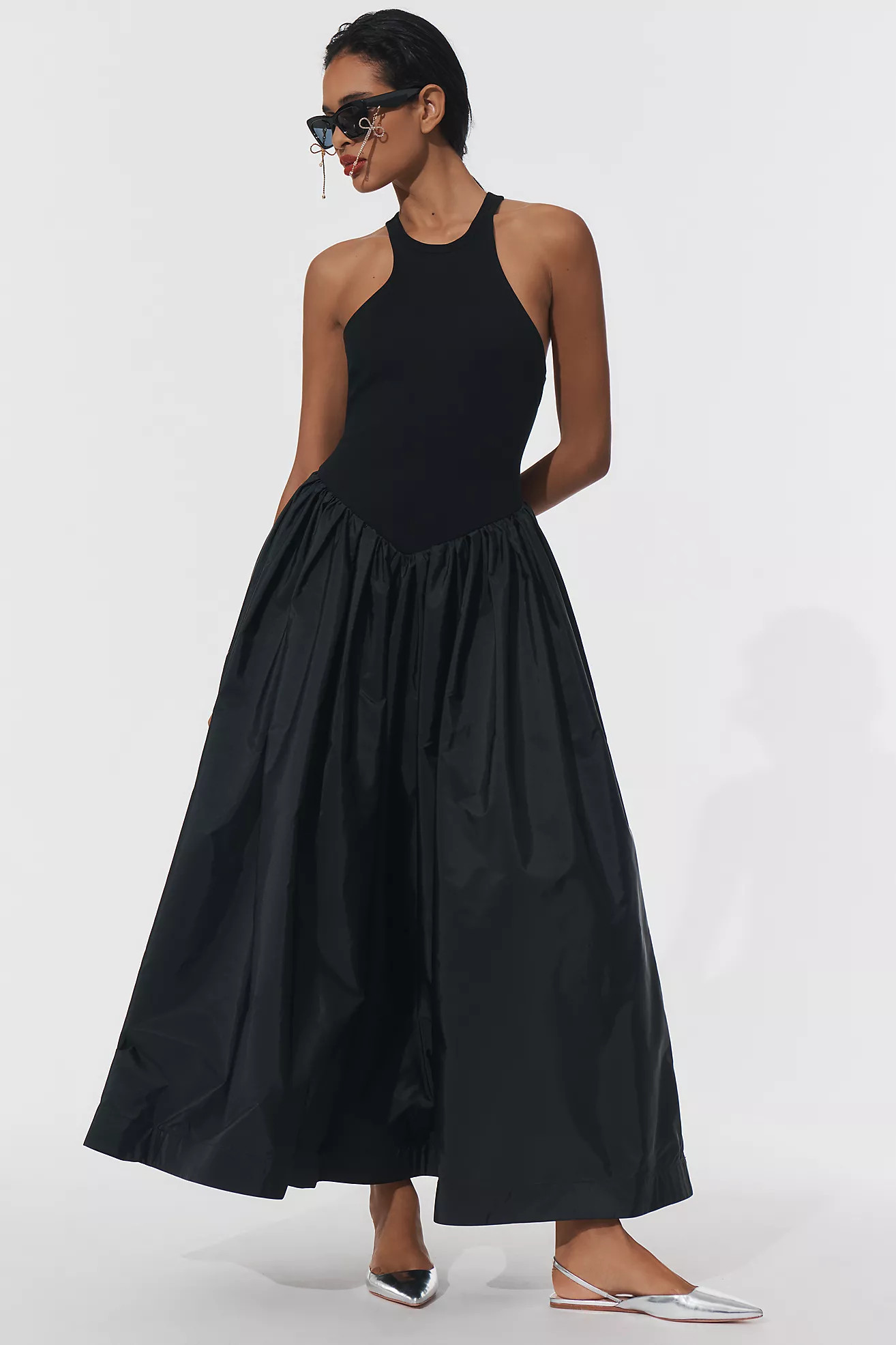 Maeve Sleeveless Crew-Neck Drop-Waist Maxi Dress | Anthropologie (UK)
