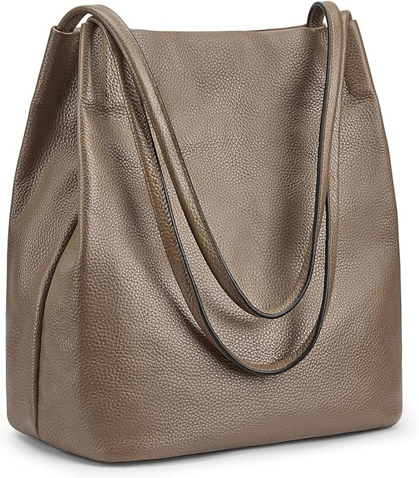 Kattee Women Soft Genuine Leather Totes Shoulder Bag Purses and Handbags with Top Magnetic Snap C... | Amazon (US)