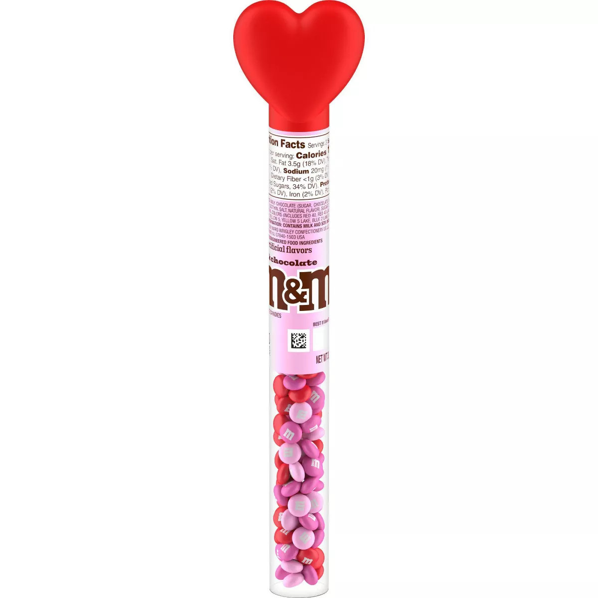 M&M'S Valentine's Day Milk Chocolate Heart Candy Cane Gift - 3oz | Target