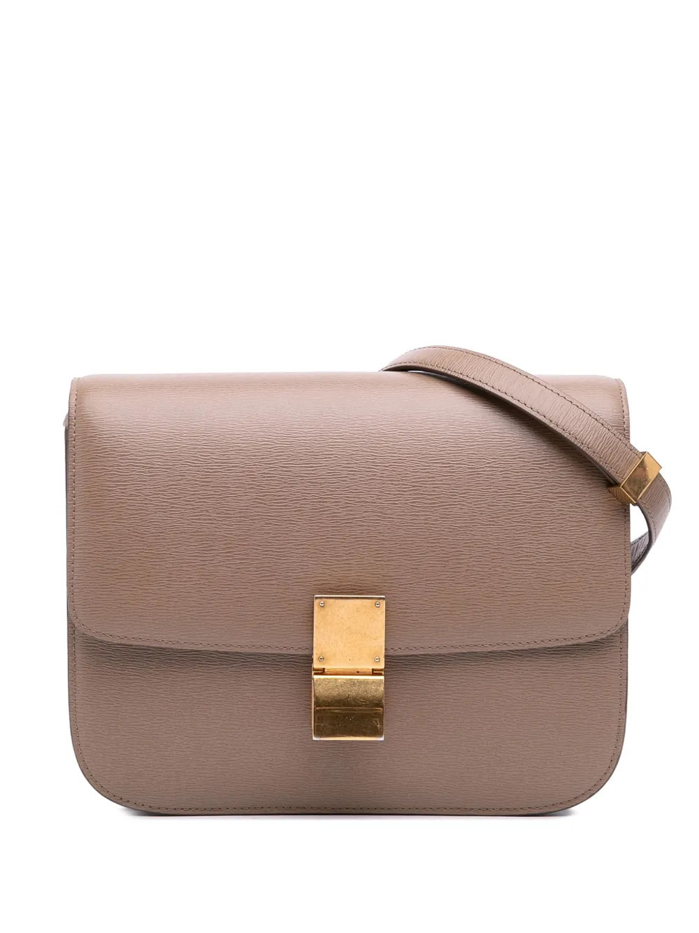 Celine Pre-Owned 2017 Medium Liege Calfskin Classic Box crossbody bag - Brown | Farfetch Global