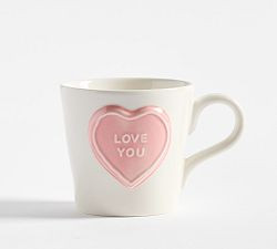 Conversation Hearts Love You Stoneware Mug | Pottery Barn (US)