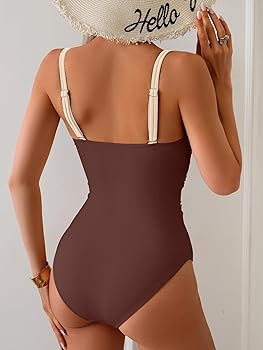 B2prity One Piece Swimsuit for Women Cutout Monokini Color Block Bathing Suit Ruched Sexy Swimwea... | Amazon (US)