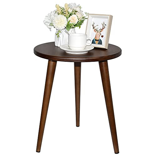 Sopicoz Wood Round Side Table, Modern Accent Table Nightstand End Table for Small Places, Living Roo | Amazon (US)