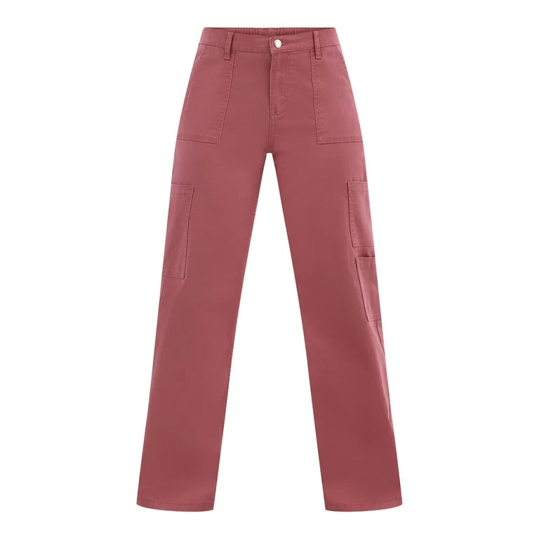 No Boundaries Wide Leg Cargo Pants, 31.5'' Inseam, Women's - Walmart.com | Walmart (US)