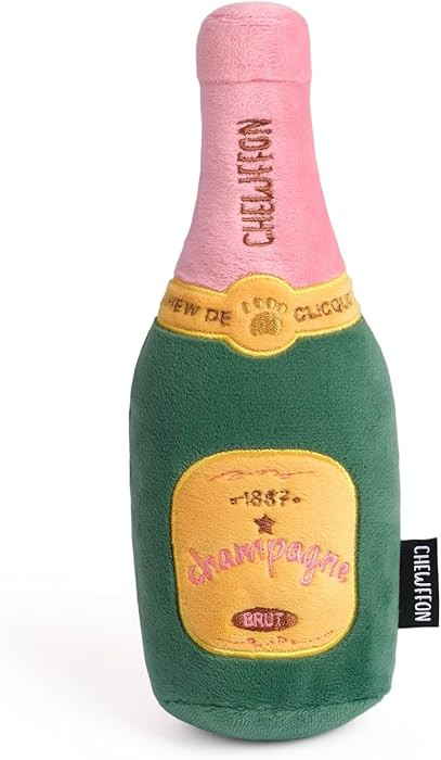 CHEWFFON Enrichment Dog Toys, Interactive Squeaky Champagne Bottle Puppy Toy for Boredom, Plush P... | Amazon (US)