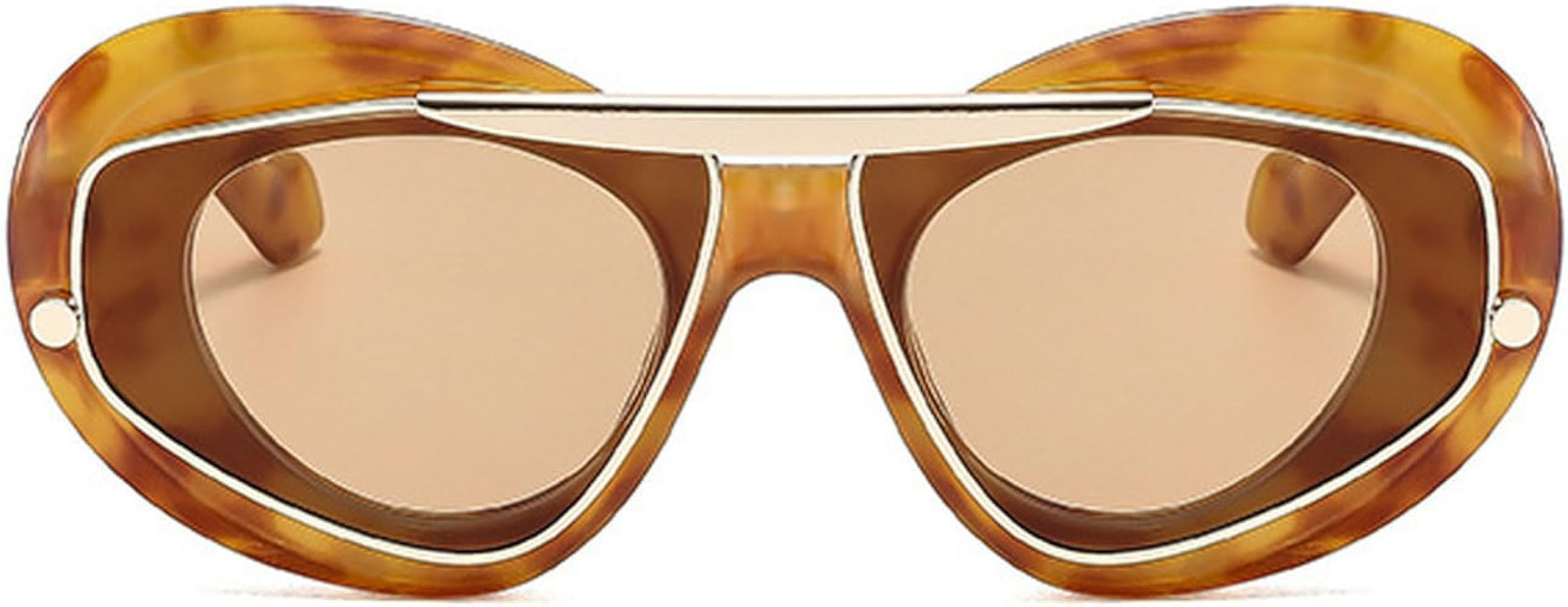 laureles Fashion Oversized Cat Eye Women Sunglasses Vintage Leopard Gradient Shades UV400 Men Sun... | Amazon (US)