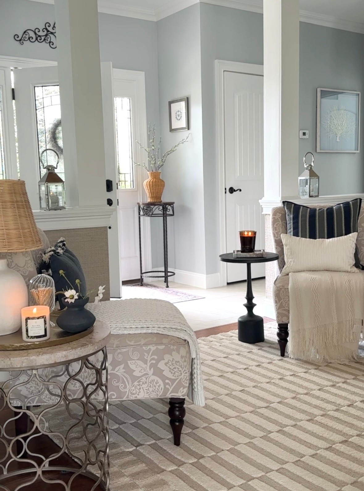 New summer entryway, foyer styling with the new Studio McGee collection at Target! Pillows, candles, home decor accessories. Area rug on sale. 4th of July sales. Free shipping. 

#LTKHome #LTKStyleTip #LTKFindsUnder50