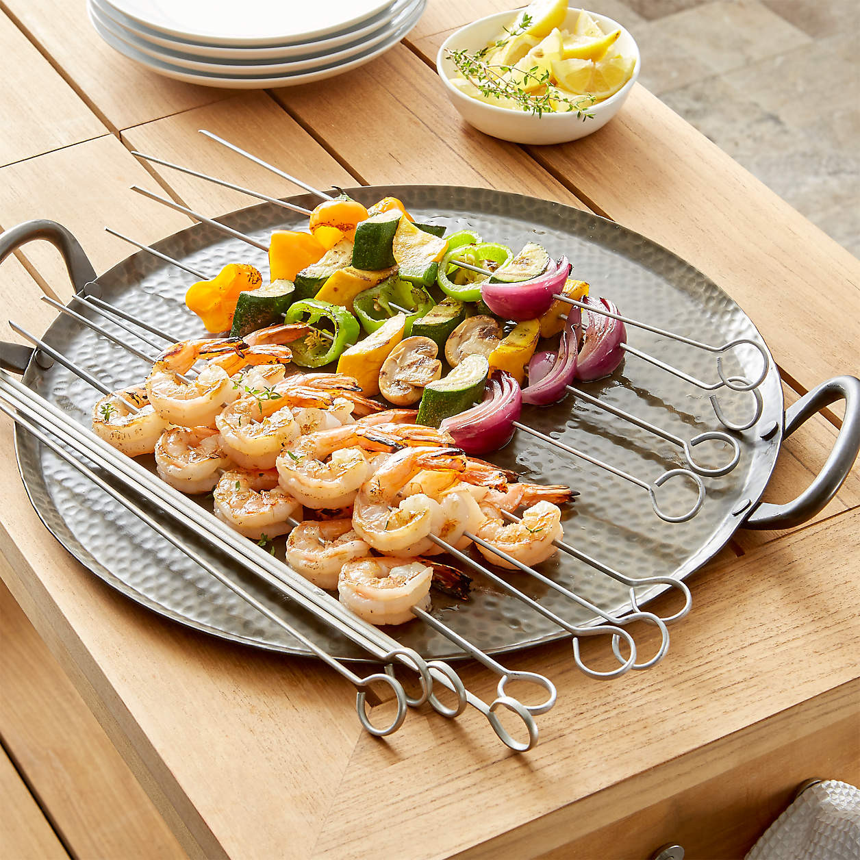 Set of 12 Non-Stick Barbecue Skewers + Reviews | Crate & Barrel | Crate & Barrel