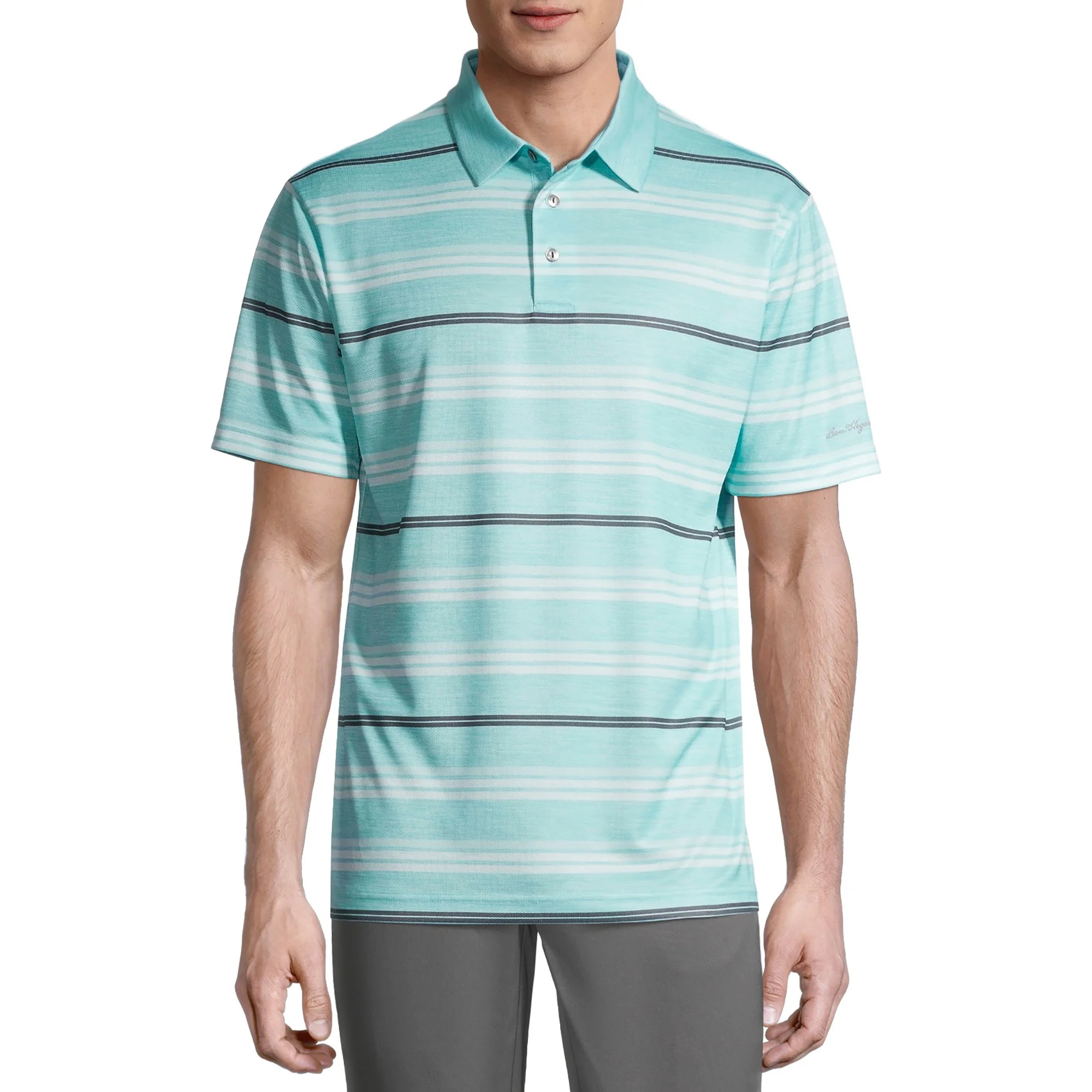Ben Hogan Men's and Big Men's Performance Mesh Stripe Polo, up to Size 5XL | Walmart (US)