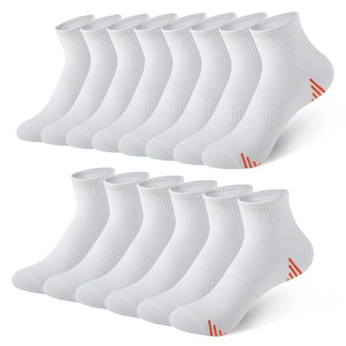 Honeysea White Crew Socks for Women - Ankle Socks for Women Running Socks White Socks for Women Hiking Socks Crew Socks for Women Socks Size 7-9 Quarter Socks Women Athletic Socks for Women | Amazon (US)