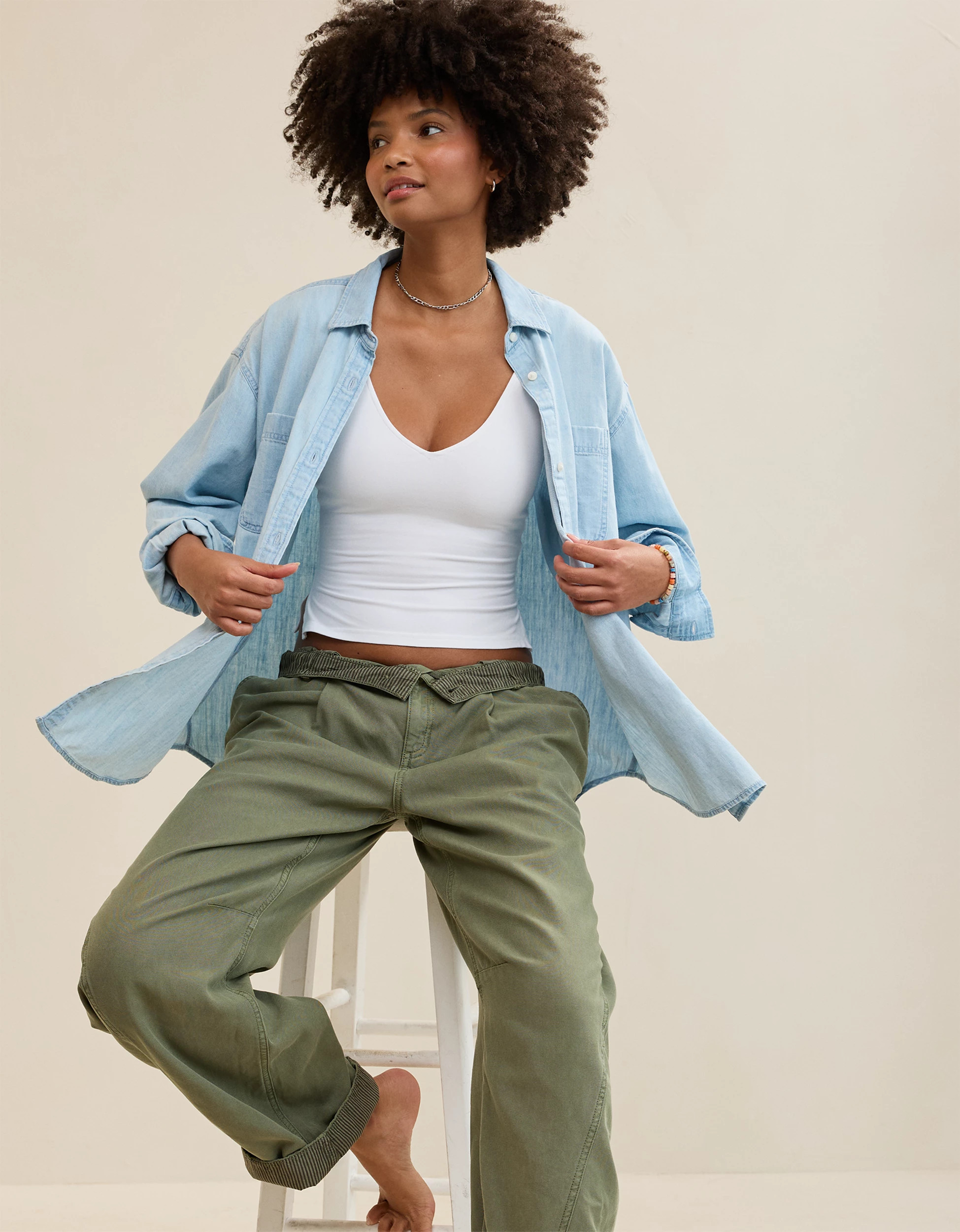 Aerie Anytime Fave Woven Shirt | Aerie