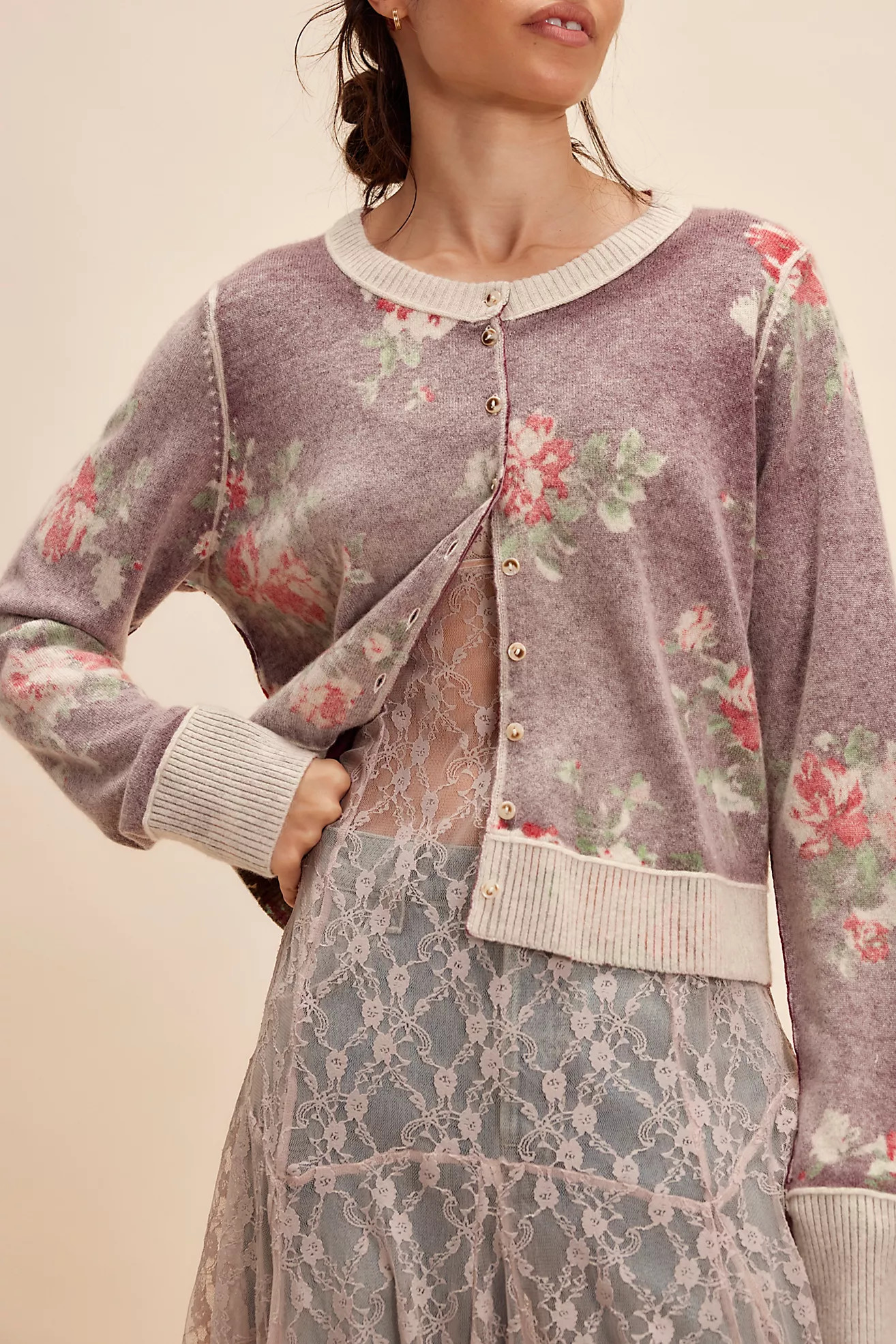 Nocturnal Patterned Cardi | Free People (Global - UK&FR Excluded)
