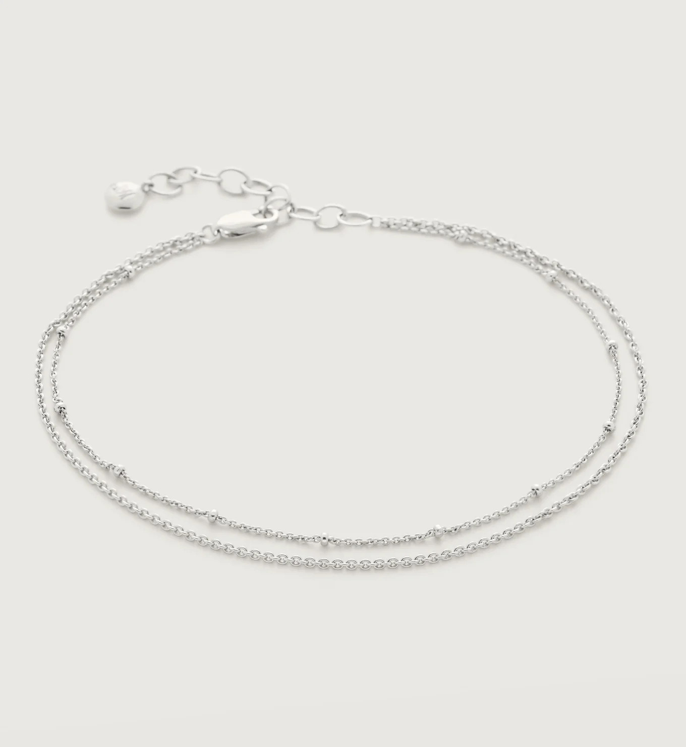 Beaded Double Chain Anklet | Monica Vinader (US)