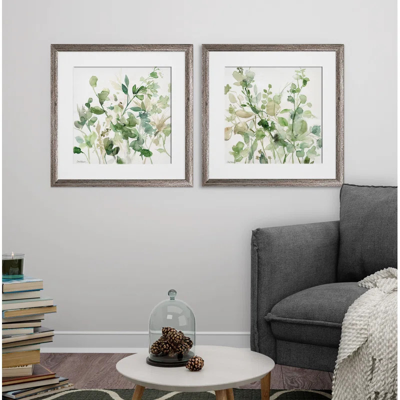 Sage Garden - 2 Piece Picture Frame Graphic Art Set on | Wayfair North America