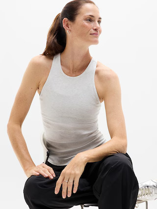 Signature Rib Y Back Tank | Athleta