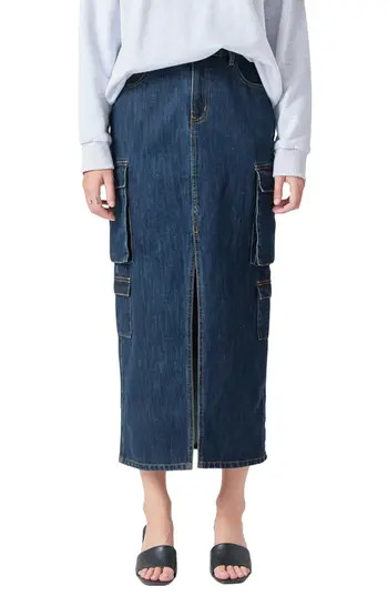 Grey Lab Denim Cargo Maxi Skirt in Blue at Nordstrom Rack, Size X-Small | Nordstrom Rack