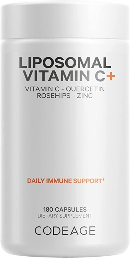 Codeage Liposomal Vitamin C 1500mg with Zinc, Elderberry, Citrus Bioflavonoids Grapefruit, Lemon,... | Amazon (US)