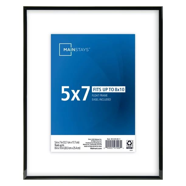 Mainstays 8x10 Floating Picture Frame, Black - Walmart.com | Walmart (US)