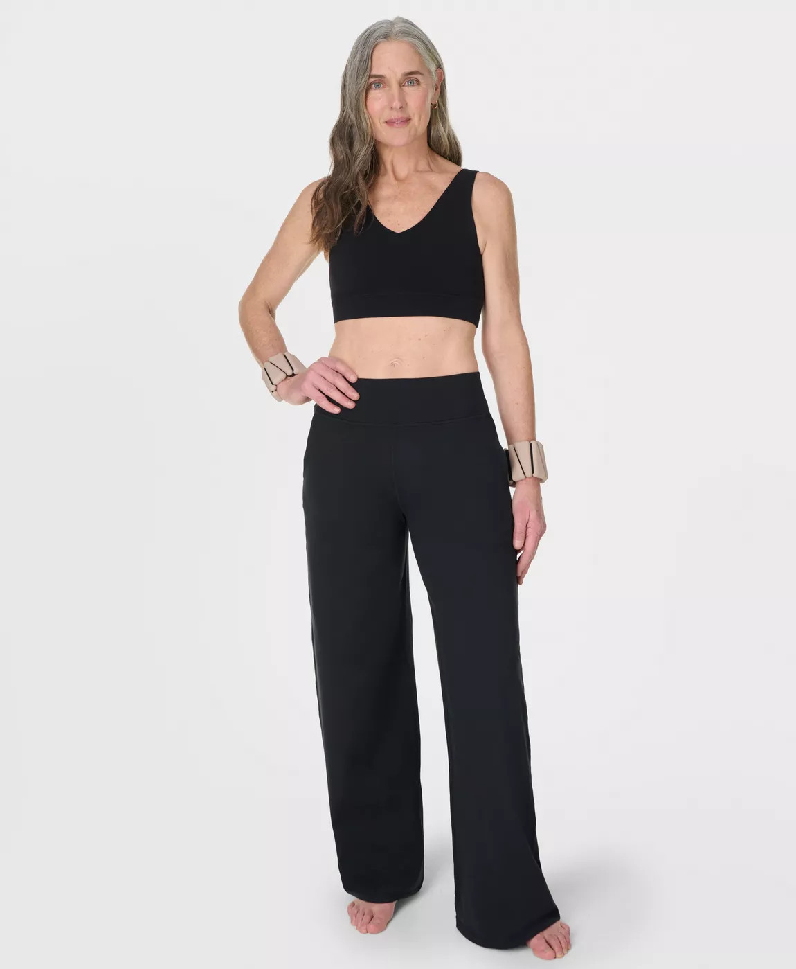 Unwind Wide Leg Trousers - Black | Women's Trousers & Yoga Pants | Sweaty Betty | Sweaty Betty UK