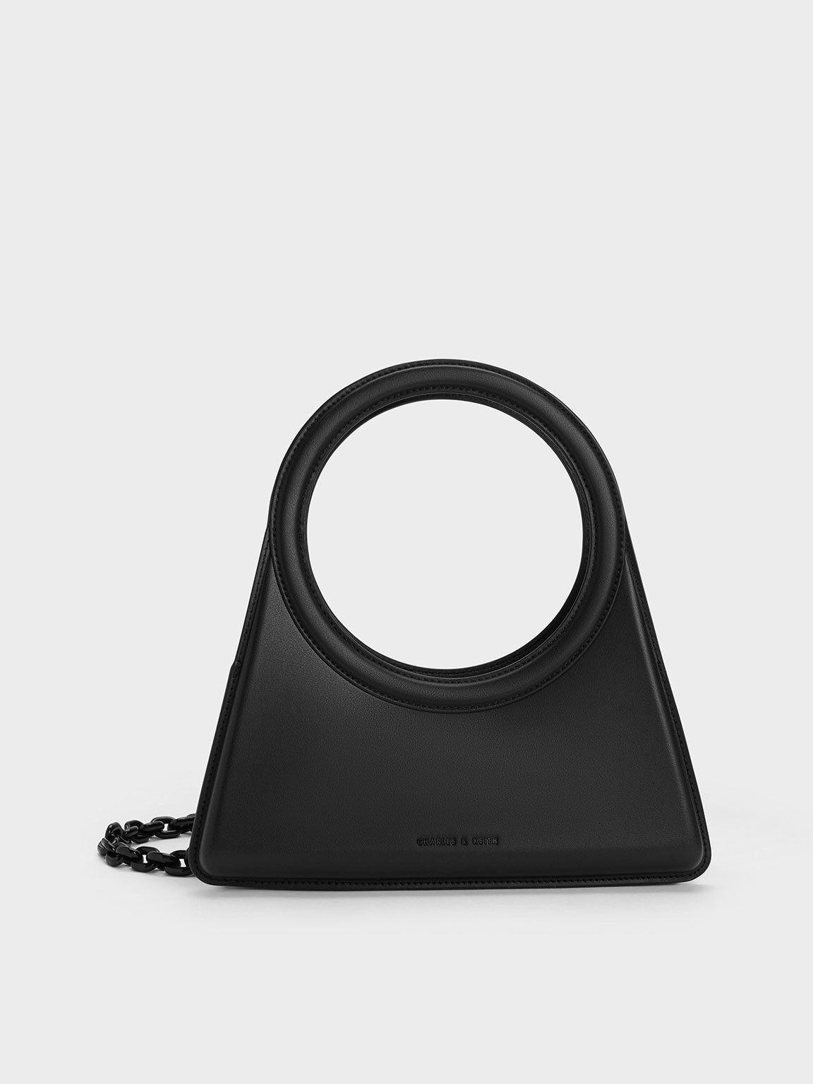 Camelia Circle Handle Geometric Bag
 - Black | Charles & Keith US