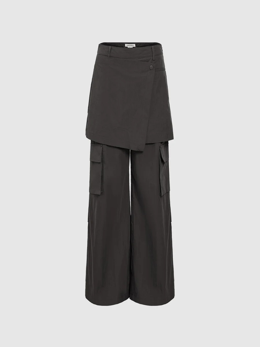 2 In 1 Wide-Leg Pants | Urban Revivo