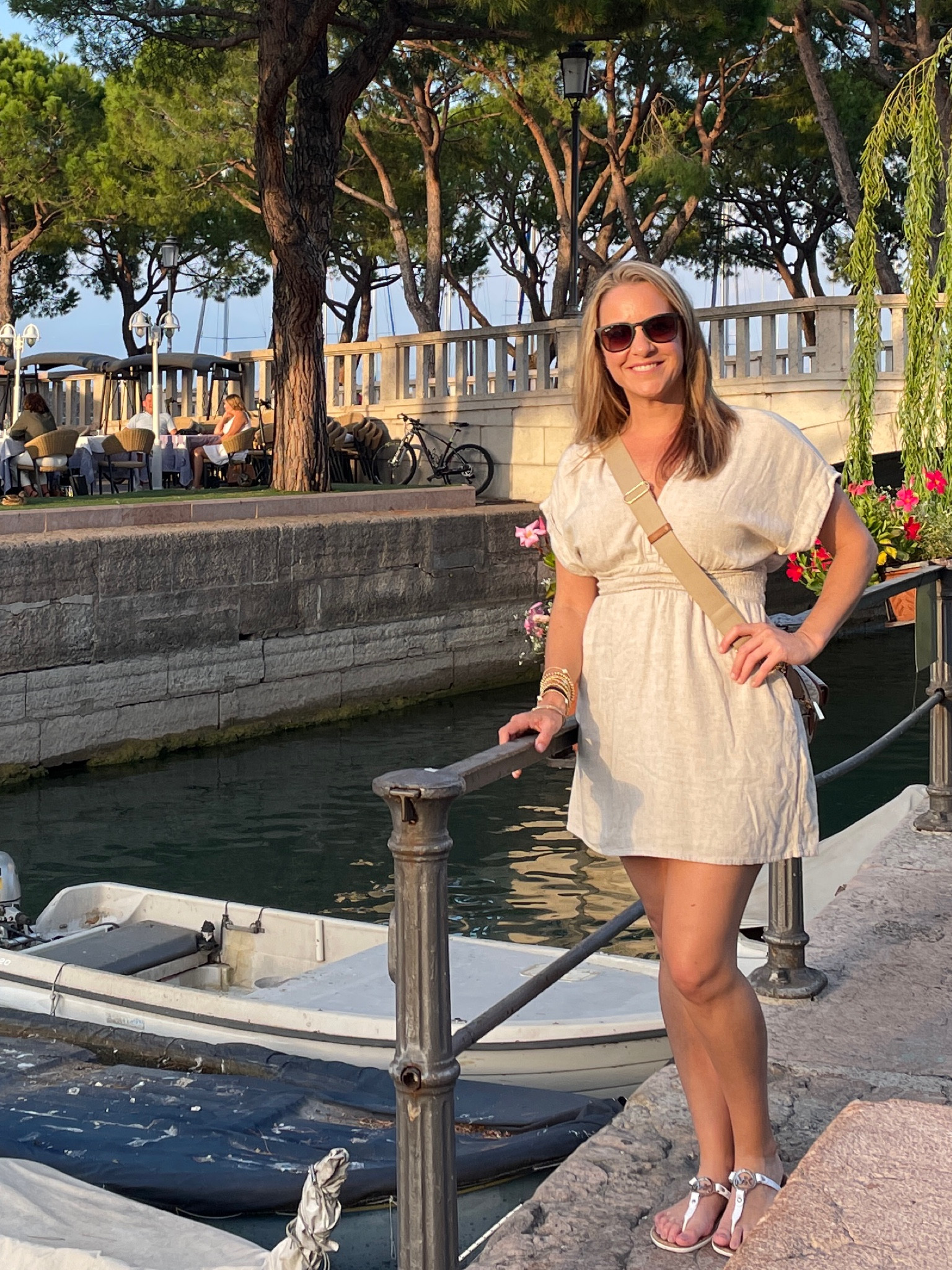 Why does a linen dress always remind me of Italy? This was the perfect outfit for a beautiful evening on Lago di Garda  

#LTKtravel