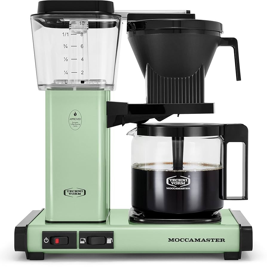 Moccamaster 53925 KBGV Select 10-Cup Coffee Maker, Pistachio Green, 40 ounce, 10-Cup, 1.25L | Amazon (US)