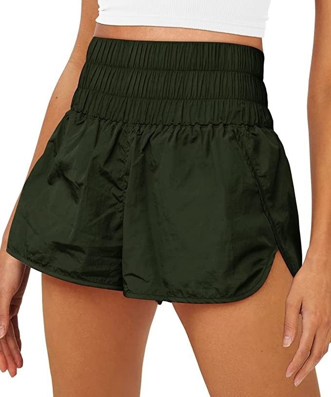 AUTOMET Womens High Waisted Athletic Shorts Elastic Casual Summer Running Shorts Amazon Shorts | Amazon (US)