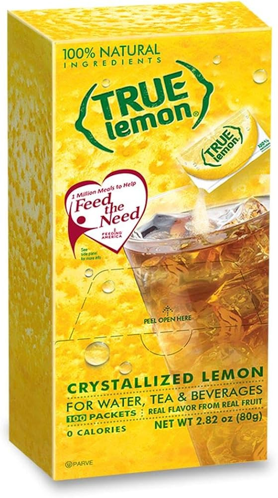 TRUE LEMON Water Enhancer, Bulk Dispenser, 100 Count (Pack of 1), 0 Calorie Drink Mix Packets For... | Amazon (US)