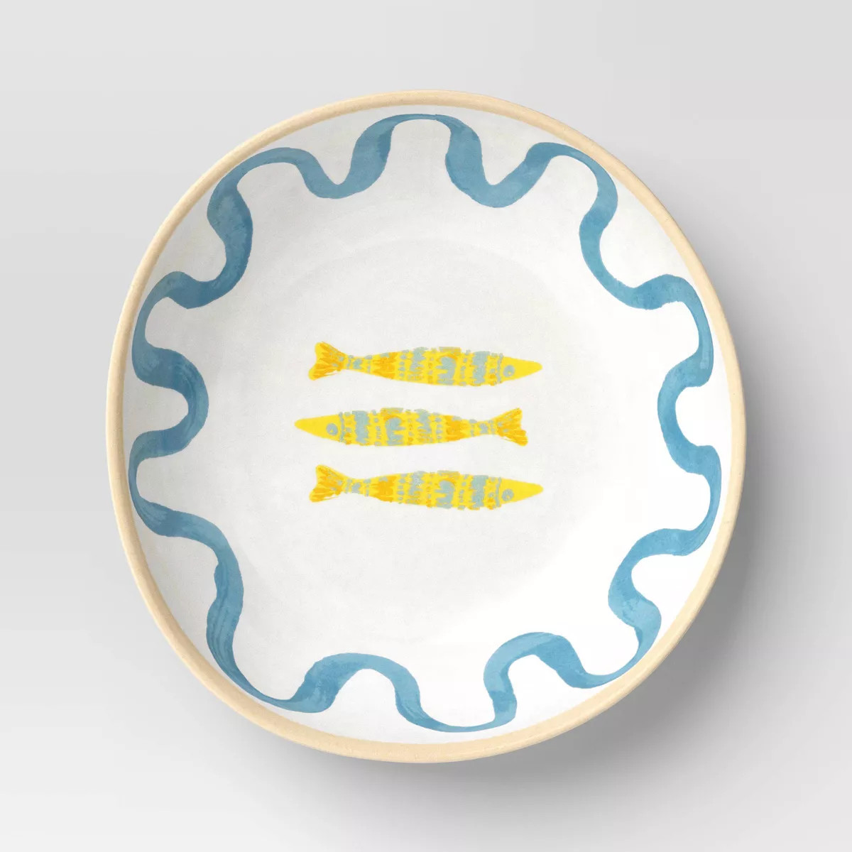 40 fl oz Melamine Ring Fish Dinner Bowl Blue - Threshold™ | Target