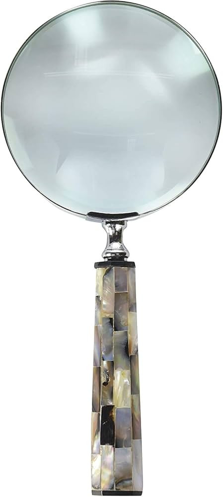 RII Magnifying Glass with Mother of Pearl Handle, Handheld 10x Magnifying Glass Lens, Antique Mag... | Amazon (US)