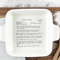 Handwritten Dish With YOUR Handwriting |personalized Casserole Pan |favorite Recipe Pan | Engrave... | Etsy (US)