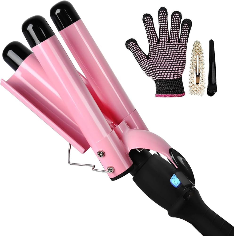 3 Barrel Curling Iron Hair Waver, Curling Wand 1 Inch Bed Head Waver with LCD Temp Display, 25mm ... | Amazon (CA)