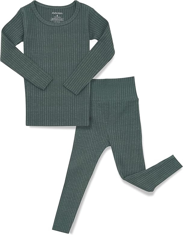 AVAUMA Baby Boys Girls Pajama Set 6M-4T Kids Cute Toddler Snug fit Pjs Ribbed Cotton Modal Short ... | Amazon (US)