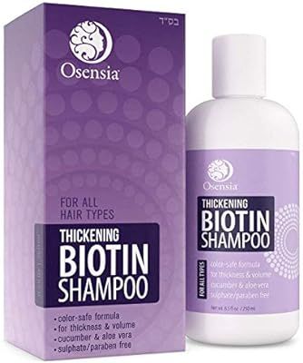 Thickening Biotin Shampoo for Hair Growth - Sulfate and Paraben Free Shampoo - Aloe Vera, Color S... | Amazon (US)