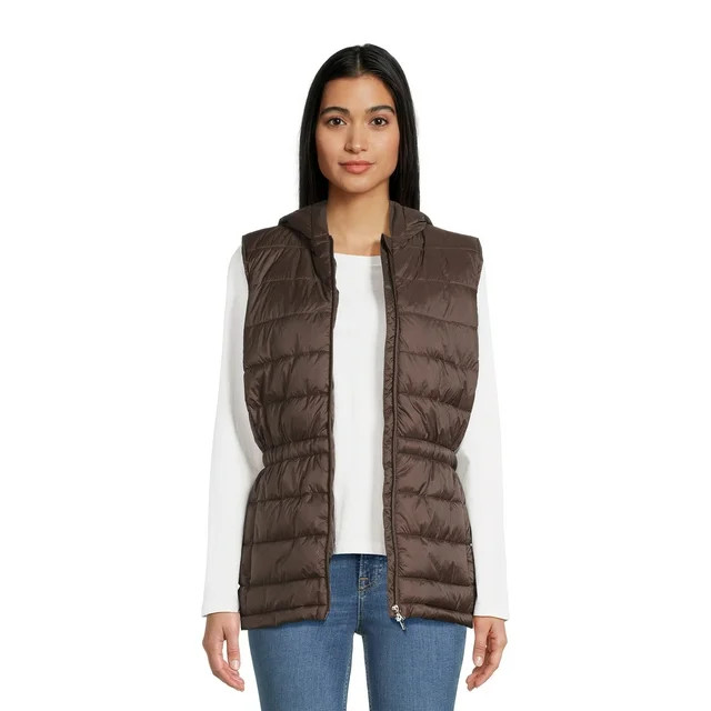 Swiss Tech Women's Hooded Vest with Cinched Waist, Sizes XS-3X | Walmart (US)