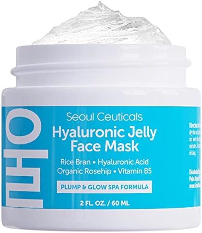Korean Skin Care Hyaluronic Acid Jelly Mask – Korean Face Mask Skincare K Beauty Face Masks Contains | Amazon (US)