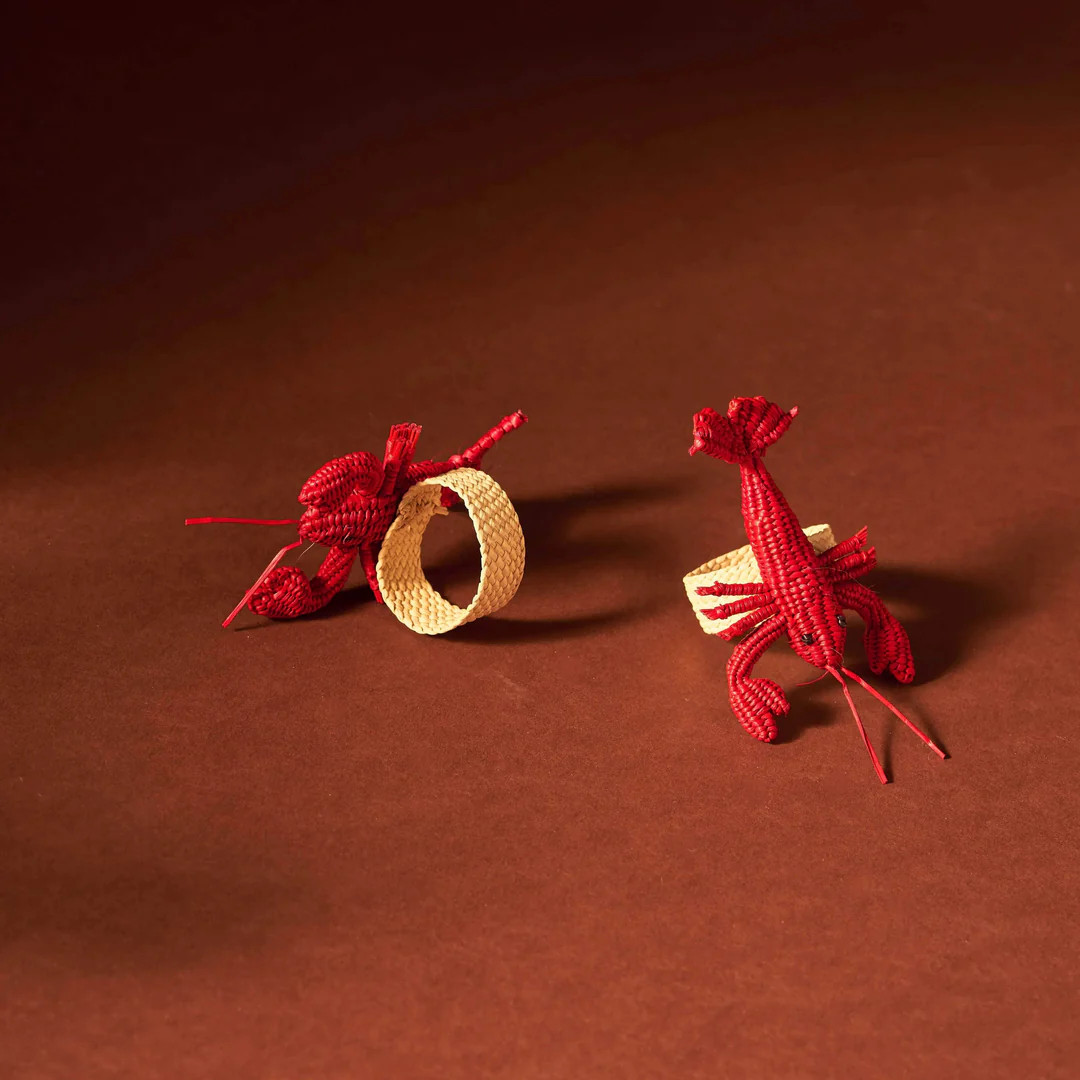 Lobster Handwoven Iraca Napkin Ring | Macondo Forever