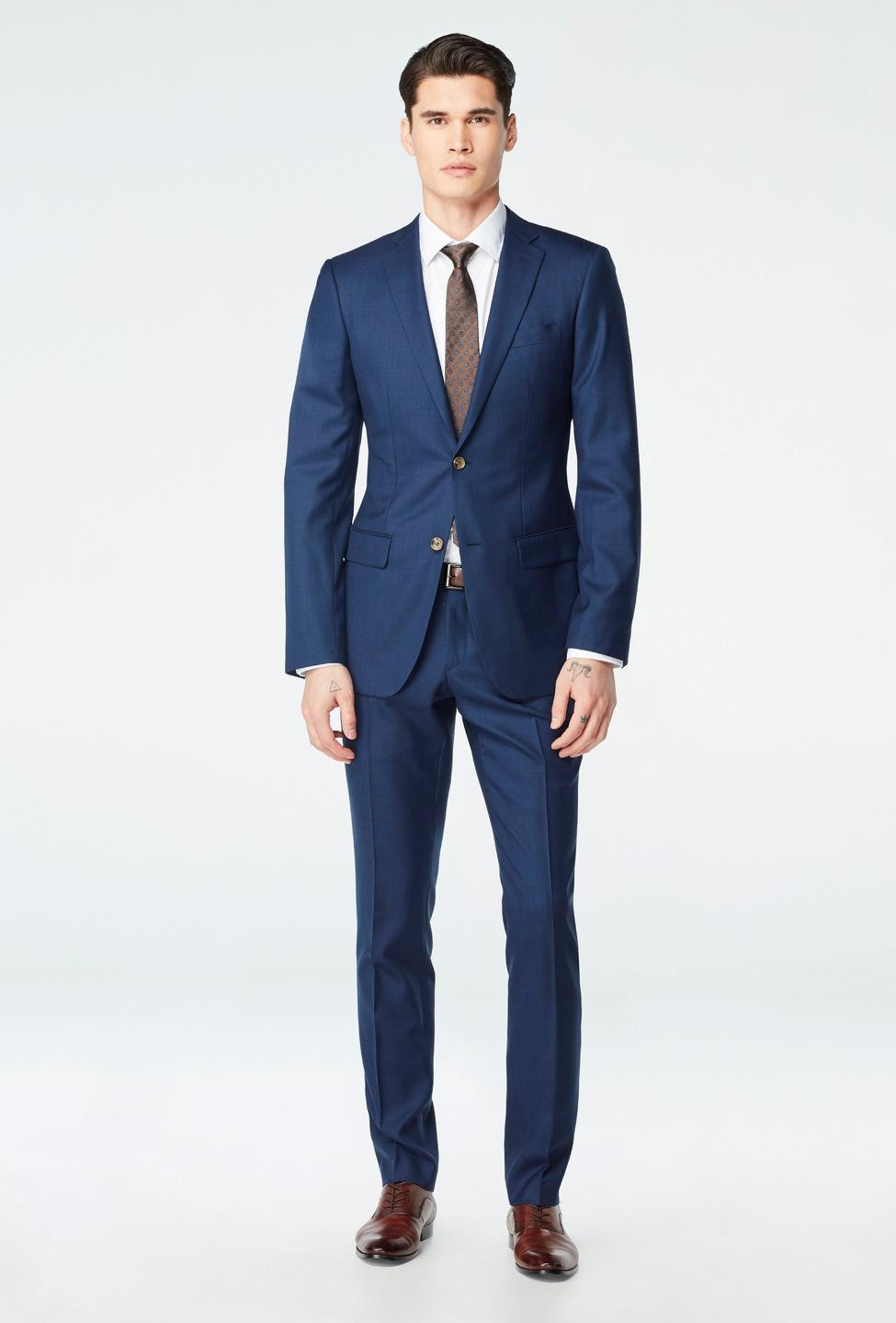 Custom Suits Made For You - Hayle Sharkskin Dark Navy Suit | INDOCHINO | Indochino