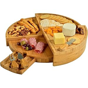 Picnic at Ascot Patented Bamboo Cheese/Charcuterie Board with Knife Set-Stores as a Compact Wedge... | Amazon (US)
