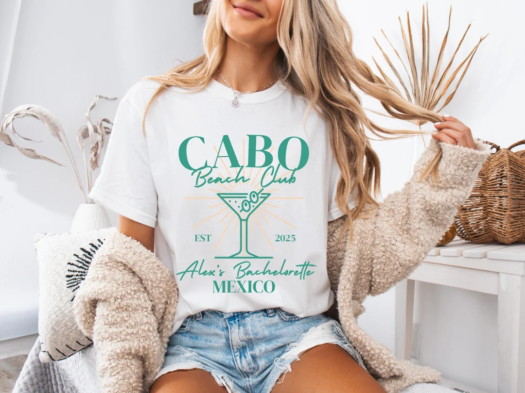 Custom Cabo Bachelorette | Mexico Bachelorette Shirt | Tulum Bachelorette Merch | Beach Bachelore... | Etsy (US)