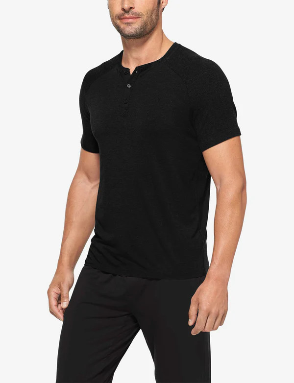 Second Skin Short Sleeve Lounge Henley | Tommy John