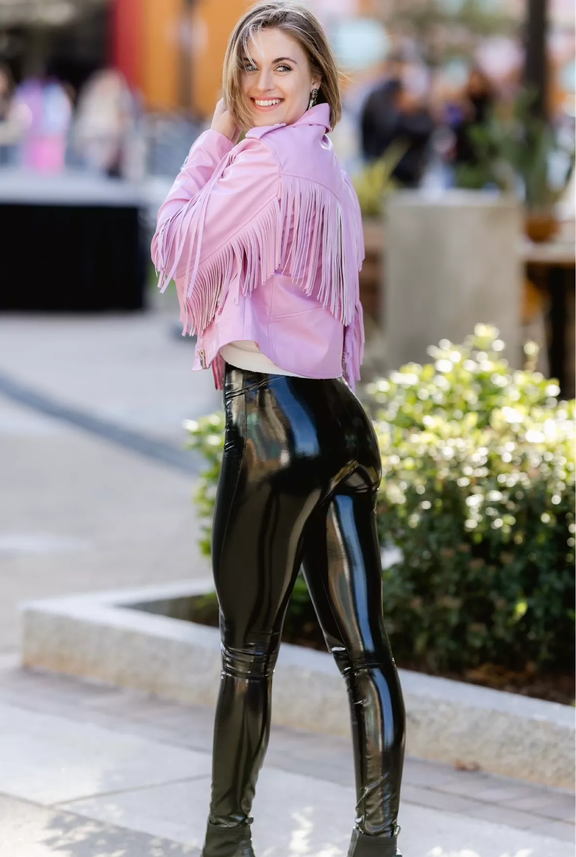 SPANX Patent Leather Leather Pants for Women
